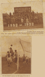 873977 Collage van 2 foto's betreffende de jubileumvoetbalwedstrijden, georganiseerd door de Utrechtse ...
